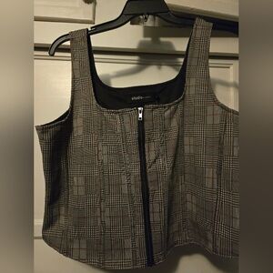NWT Torrid Studio Plaid Zip-Up Top
